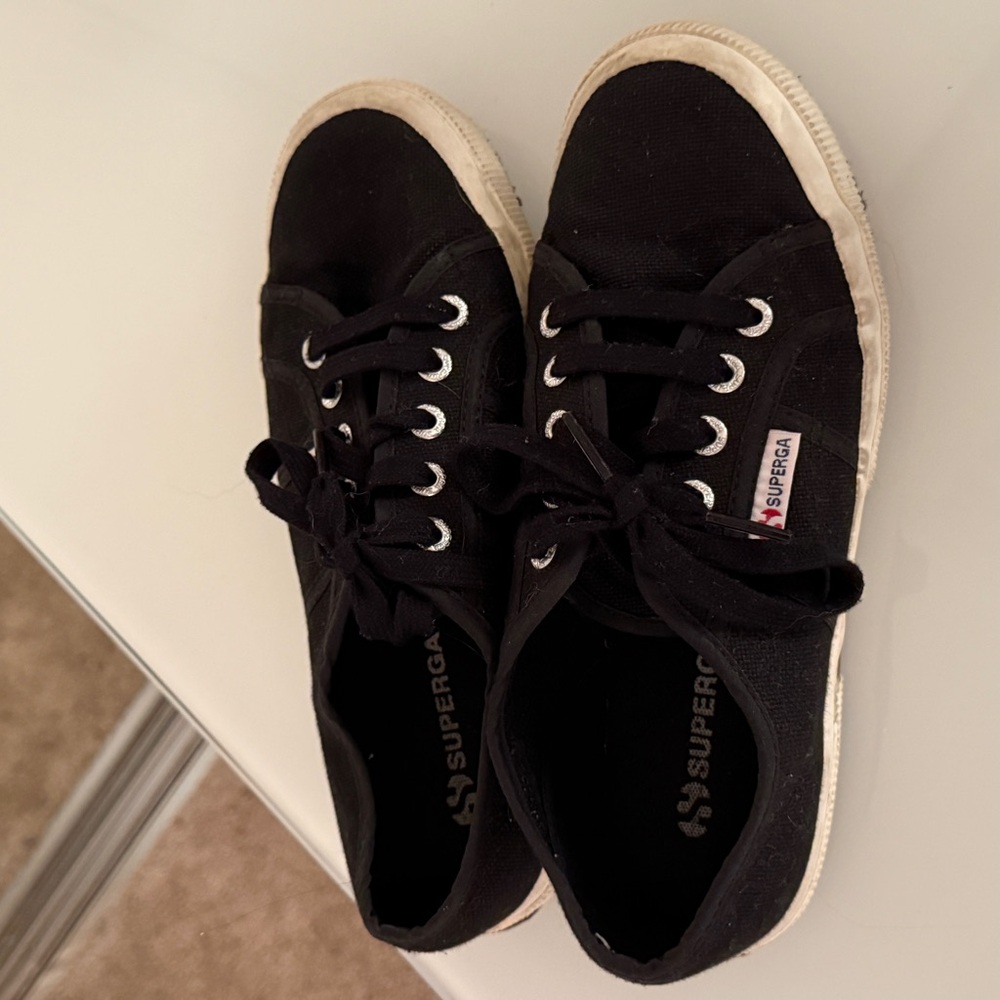 Superga Black Canvas Sneakers
